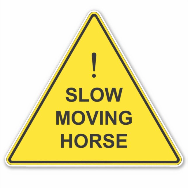 Pegatina Signo de advertencia "Caballo lento en movimiento" (Anverso)