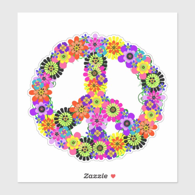 Pegatina Signo de paz (Hoja)