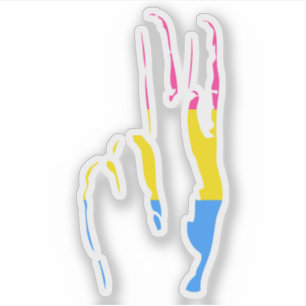 Pegatina signo de paz del orgullo del panes