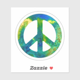 Pegatina Signo de paz verde del mar