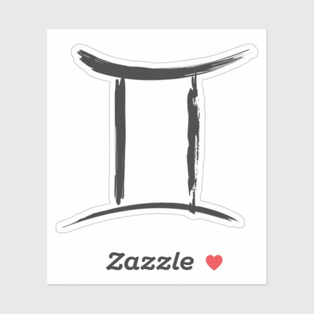 Pegatina Signo zodiacal de gemelos GEMINI Primavera Mayo Ju (Hoja)