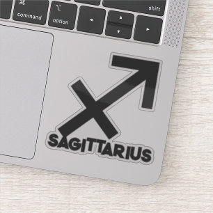 Pegatina Signo zodiacal Sagitario negrita Texto personaliza