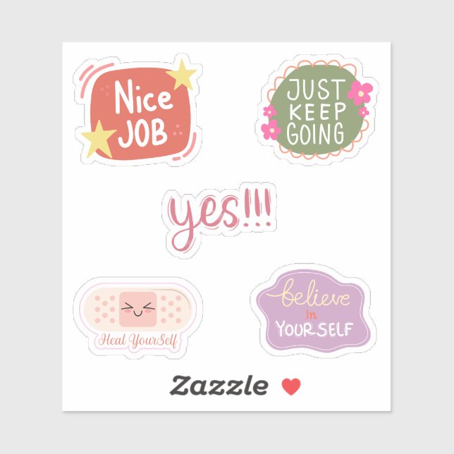 Pegatina Sigue haciendo recortes de citas de Cute (Hoja)