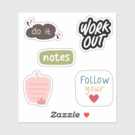 Pegatina Sigue tus lindas letras de corazón