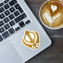 Pegatina Sikh Khanda "Sin miedo y libre"