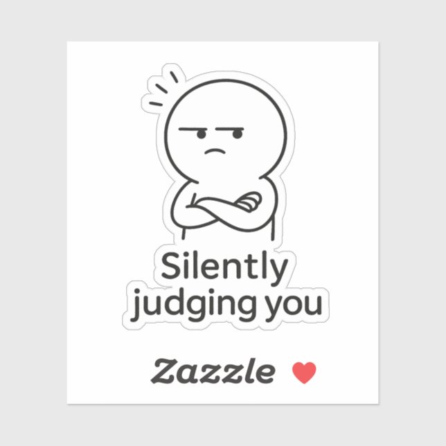 Pegatina Silently Judging You - Sarcastic Expression (Hoja)