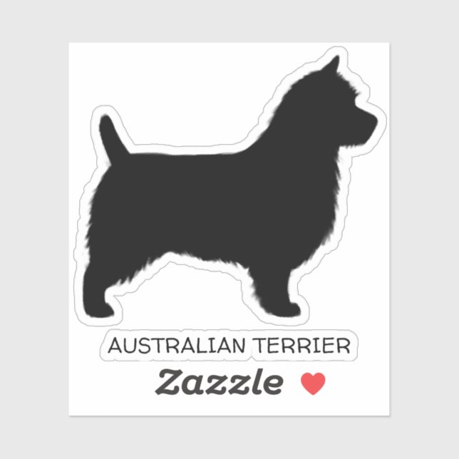 Pegatina Silhouette australiana Aussie Dog Vinyl (Hoja)