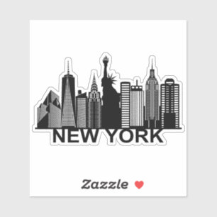 Pegatina Silhouette de Nueva York