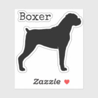 Silhouette de perro de Boxer con orejas de disquet