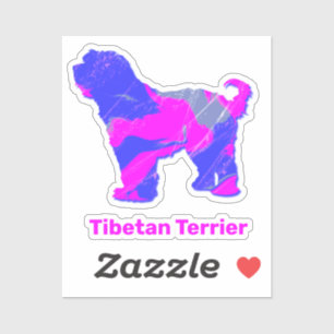 Pegatina Silhouette de perro del territorio tibetano, foca