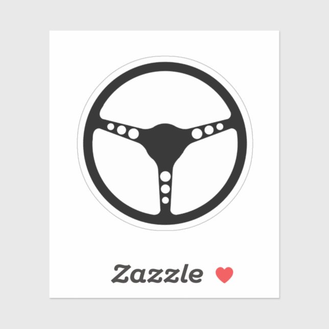 Pegatina Silhouette del volante de dirección deportivo (Hoja)