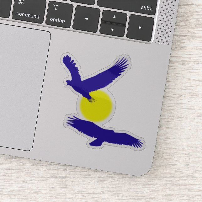 Pegatina Silhouette Flying Eagles (Detalle)