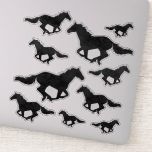 Pegatina Silhouette Galloping