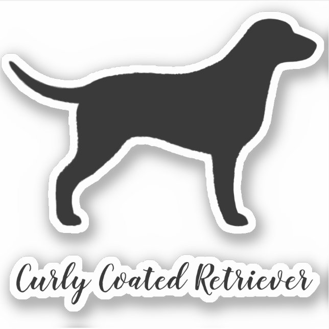 Pegatina Silhouette Vinyl, Perro recuperado con curry (Anverso)