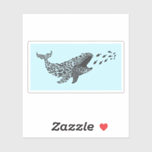 Pegatina Silhouette Whale