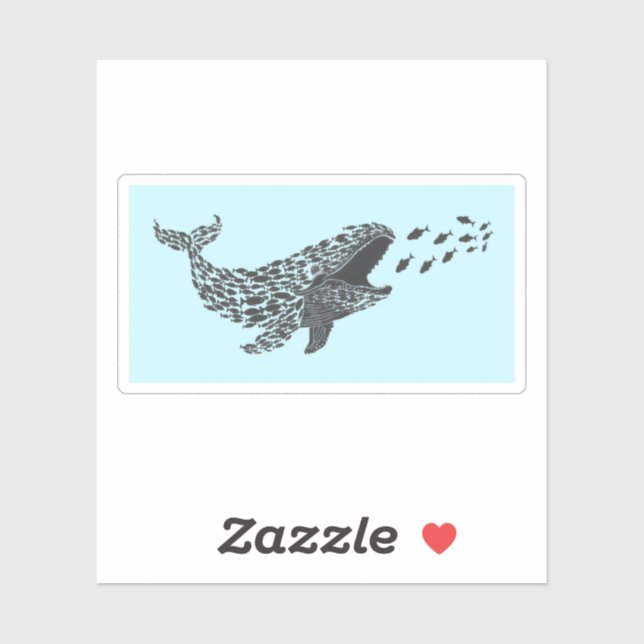Pegatina Silhouette Whale (Hoja)