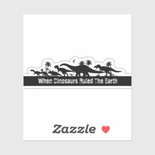 Pegatina Silhouettes dinosaurios