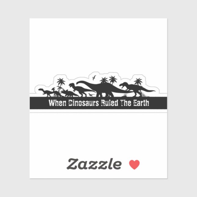 Pegatina Silhouettes dinosaurios (Hoja)