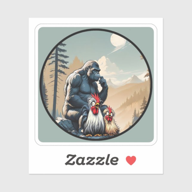 Pegatina  "Silkie Summit Selfie" Chessy Chicken Vinyl (Hoja)