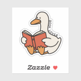 Pegatina Silly Goose Funny Book Lover Bookish Book Club