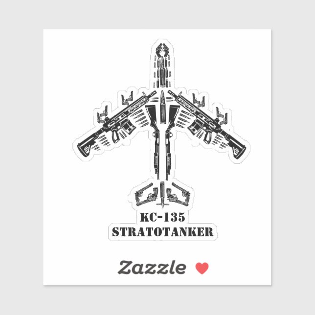 Pegatina Silueta de arma de fuego KC-135 (Hoja)