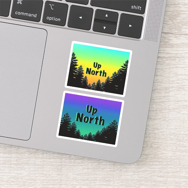 Pegatina Silueta de pino arbolado - explora el gran exterio (Detalle)