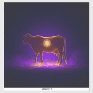 Pegatina Silueta de vaca divina Govardhan Puja Espiritual