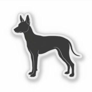 Pegatina Silueta de Xoloitzcuintli