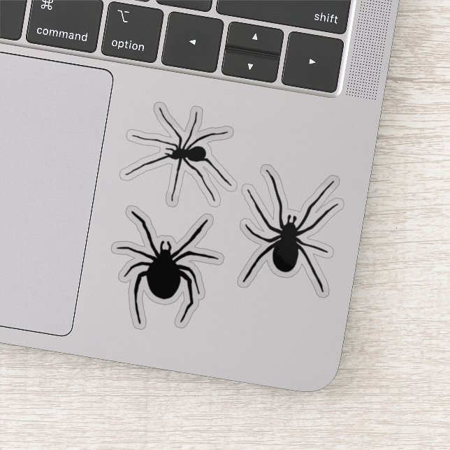 Pegatina Siluetas de araña negra espeluznantes (Detalle)