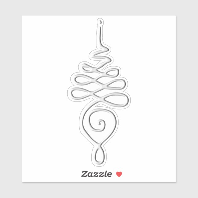 Pegatina Silver Unalome  (Hoja)