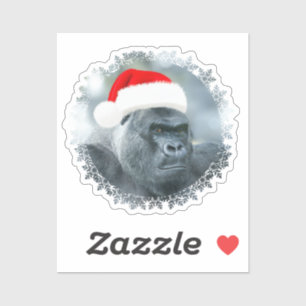 Pegatina Silverback mientras los Navidades se agrupan