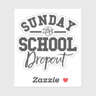 Pegatina Símbolo ateo ateísmo agnóstico Freethinker Funny