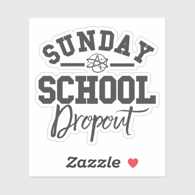 Pegatina Símbolo ateo ateísmo agnóstico Freethinker Funny (Hoja)