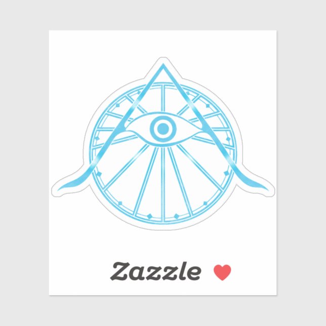 Pegatina Símbolo "Awaken" de geometría sagrada y ojos abier (Hoja)