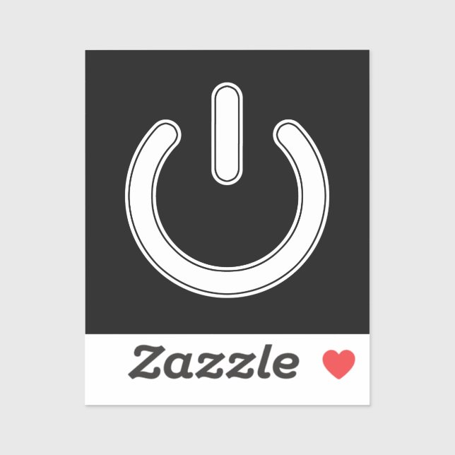 Pegatina Símbolo de alimentación (negro y blanco) (Hoja)