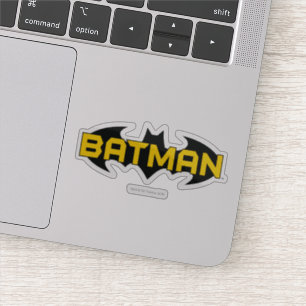 Pegatina Símbolo de Batman   Nombre Logotipo amarillo y neg