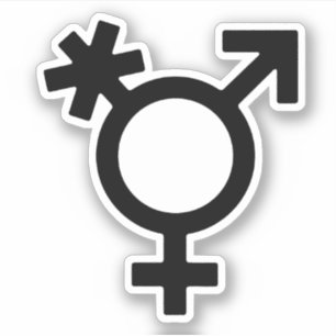 Pegatina Símbolo de género alternativo transgénero