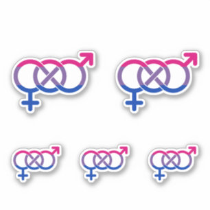 Pegatina Símbolo de género bisexual