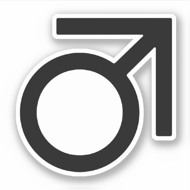 Pegatina Símbolo de género Butch (Anverso)