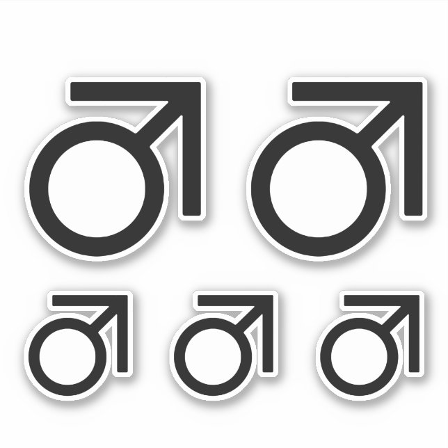 Pegatina Símbolo de género Butch (Anverso)