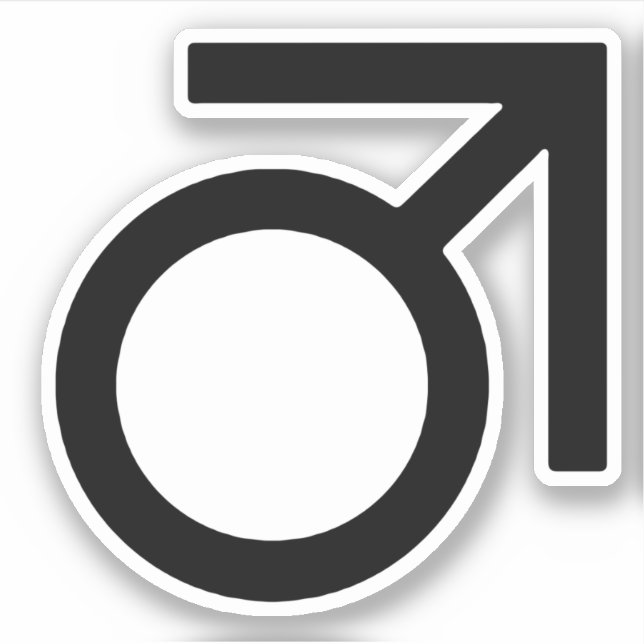 Pegatina Símbolo de género Butch (Anverso)