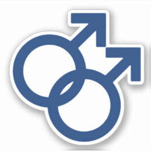 Pegatina Símbolo de género de hombres gays de MLM