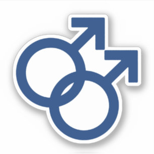 Pegatina Símbolo de género de hombres gays MLM