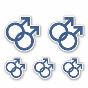 Pegatina Símbolo de género de hombres gays MLM