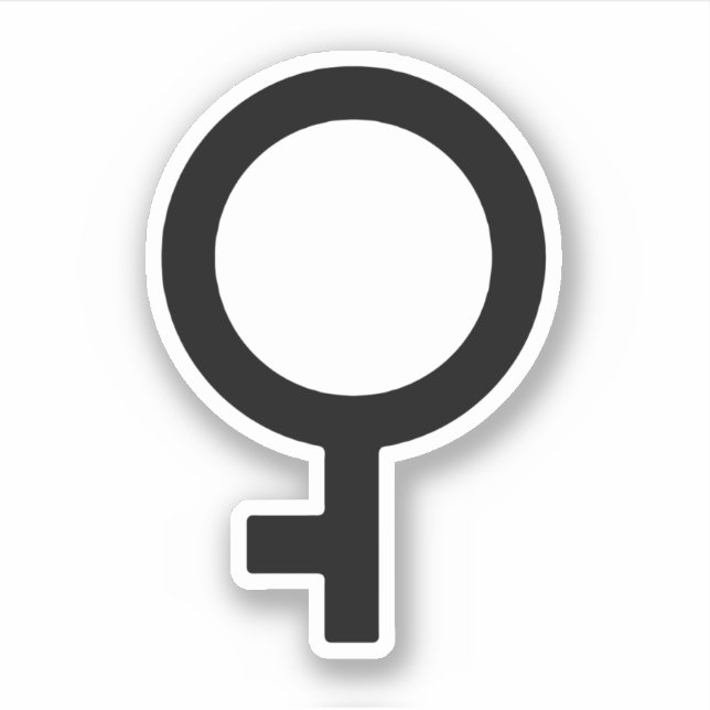 Pegatina Símbolo de género demichica (Anverso)