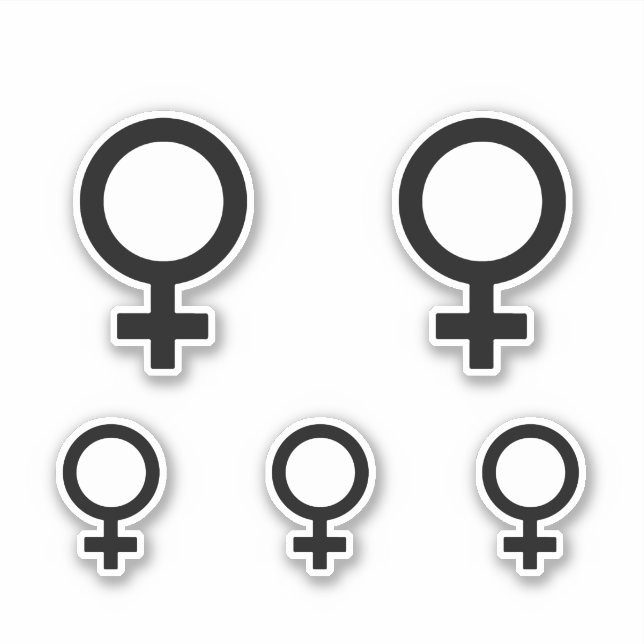 Pegatina Símbolo de género femenino (Anverso)