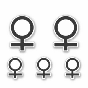 Pegatina Símbolo de género femenino
