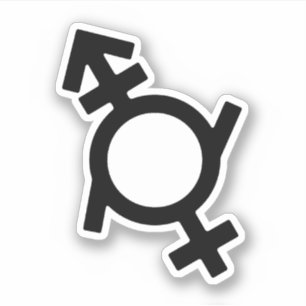Pegatina Símbolo de género femenino Androgyne