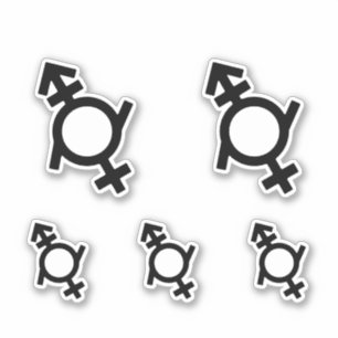 Pegatina Símbolo de género femenino Androgyne