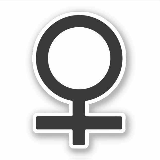 Pegatina Símbolo de género femme (Anverso)
